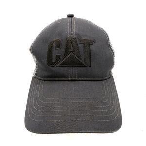 CAT Caterpillar Equipment Gray Mesh Logo Hat